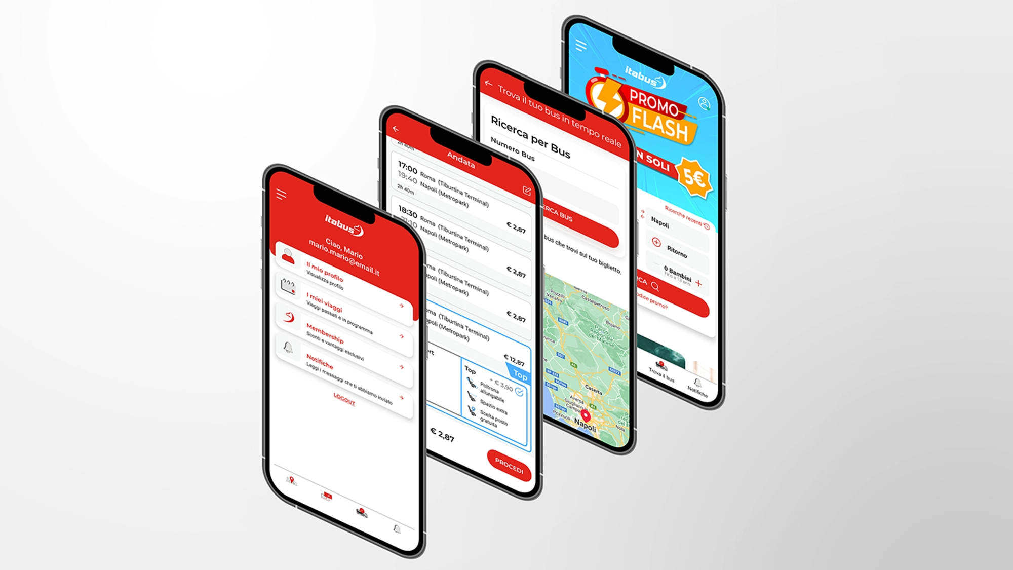 Redesign app mobile Itabus